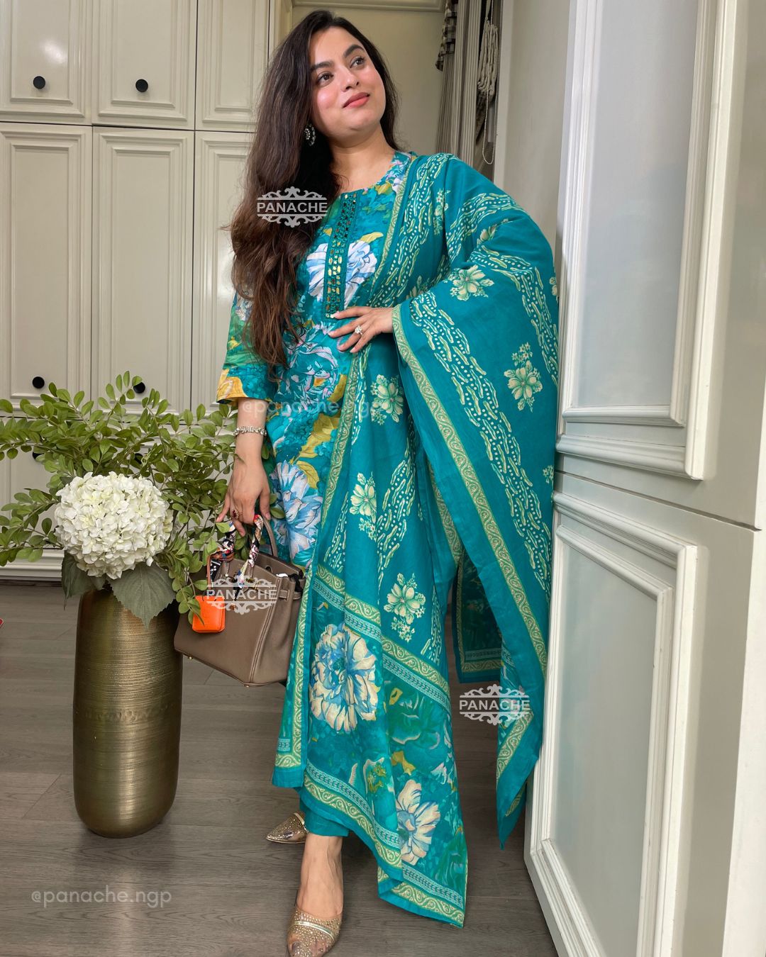 Print on print muslin set