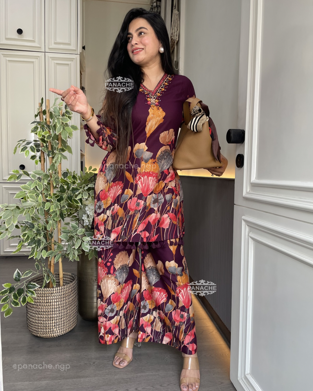 Crimson Bloom Co-ord Set