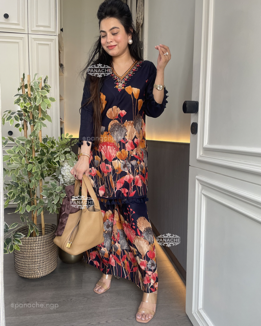 Crimson Bloom Co-ord Set