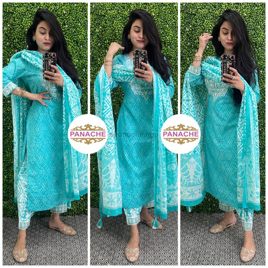 Bandhani shibori suit set