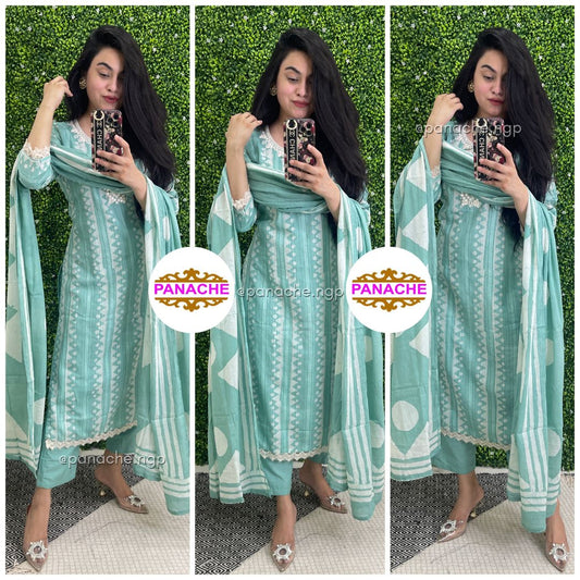 Elegant and pastel kurta pant set