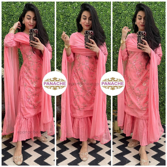 Aza embroidered Sharara sets