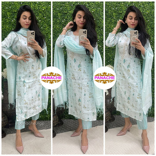 Muslin Kurta Pant Set