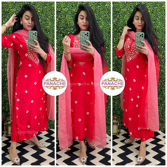 Bandhani Silk sets