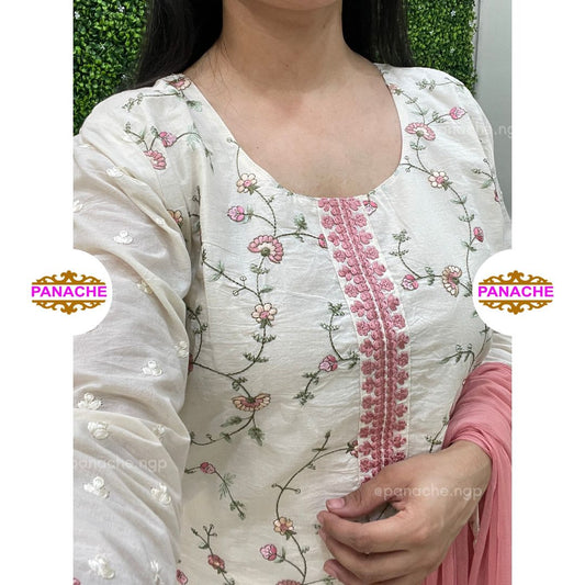 Fully Embroidered Kurta Set
