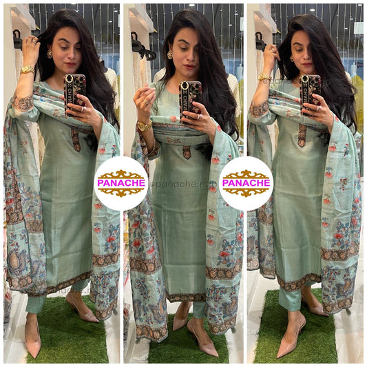 Ajrak silk set in beautiful silk
