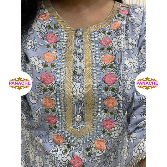Print on Print Cotton Suit Set