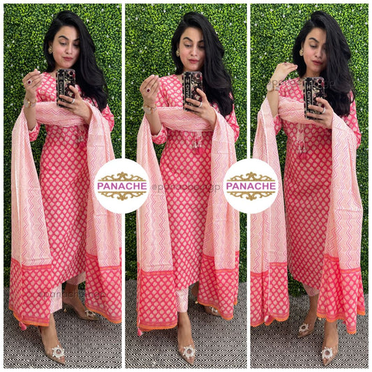 Print on print cotton set