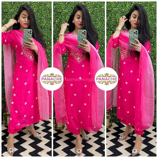 Bandhani Silk sets