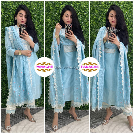 Pastels Kurta Pant Set