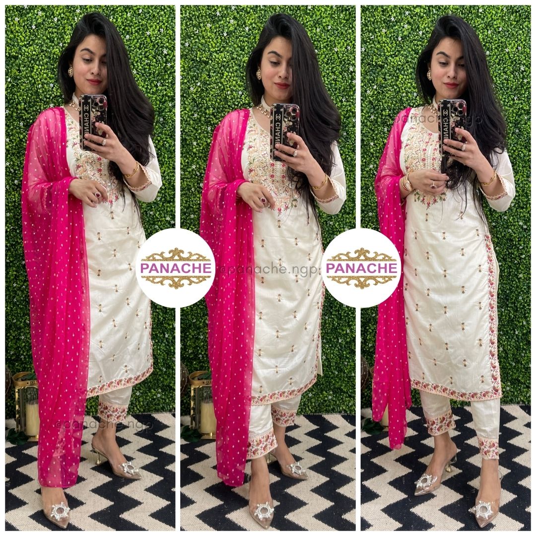 Budget set in cotton silk!