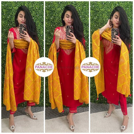 Cotton semi formal suit set