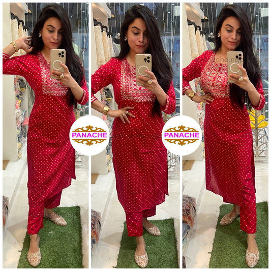 Cherry Red Cotton Budget Set
