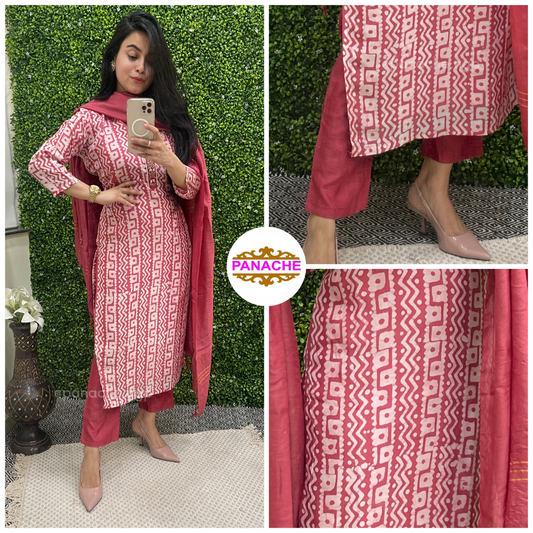 Baatik Muslin 3 piece set